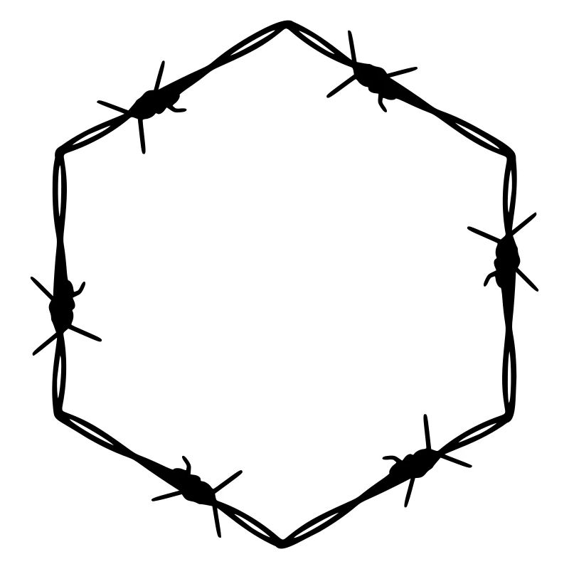 Stacheldraht 6 Eck Hexagon - Geschenkidee Tattoo