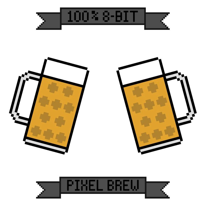 8-Bit Pixel Beer Mug