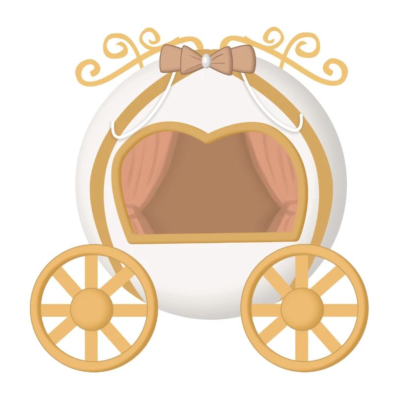 Carrosse blanc et dorée de princesse