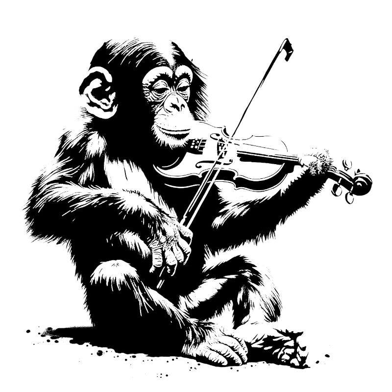 Violon Violon dans Monkey Orchestra Banksy Style