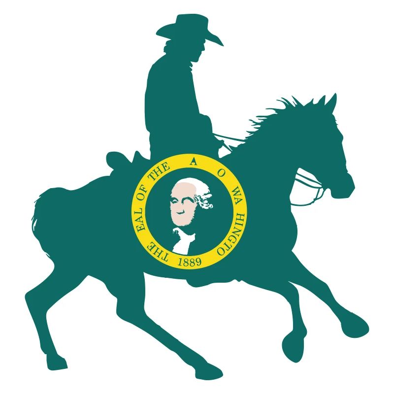 Washington State Flag Cowboy