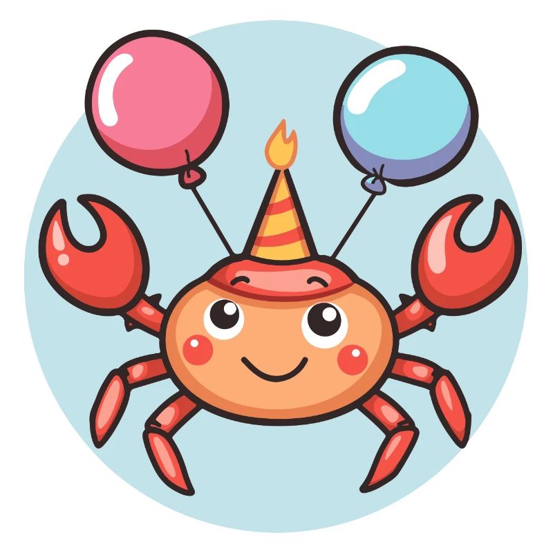 Krebs Krabbe Geburtstag Comic