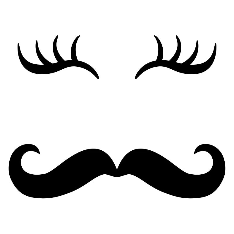 Moustache & eyelashes