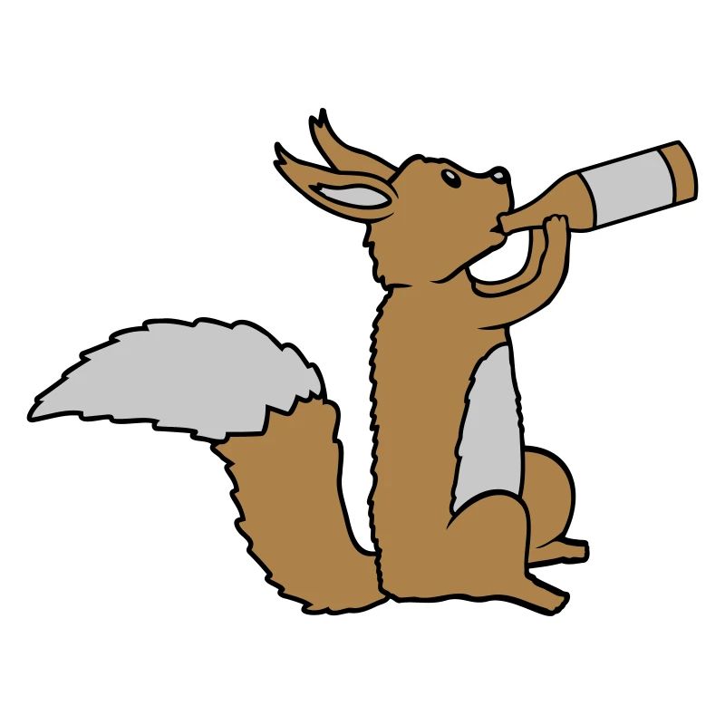 Bier trinkendes Eichhörnchen