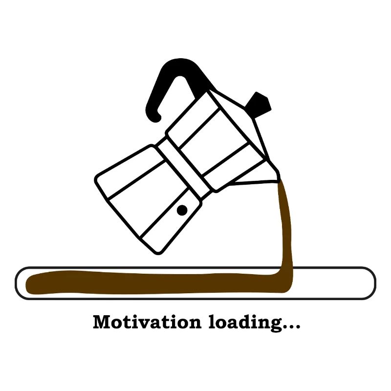 Motivation Loading mit Kaffee