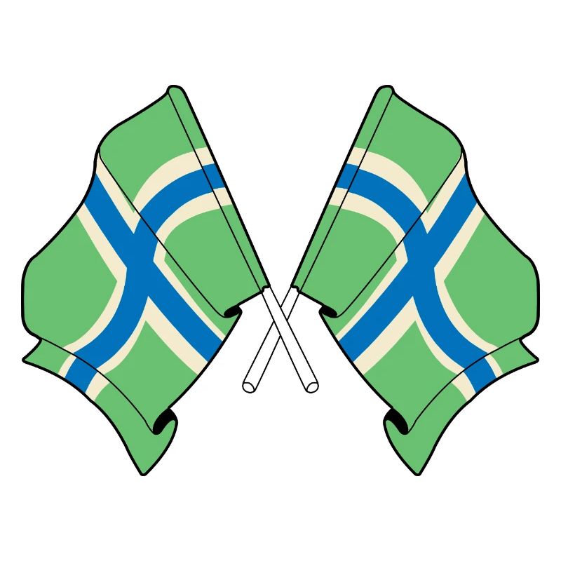Drapeaux croisés du Gloucestershire