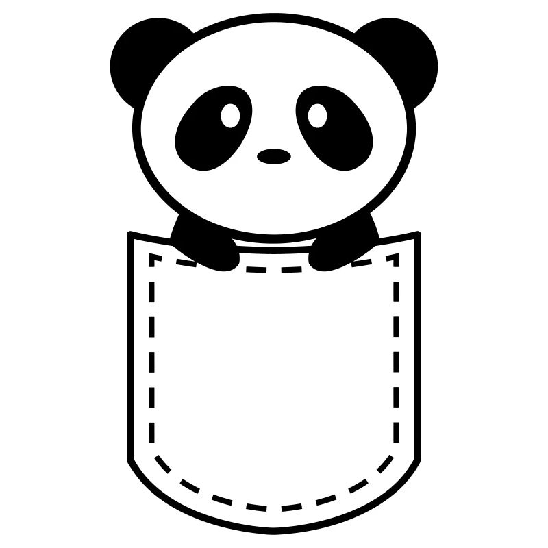 panda dans une poche