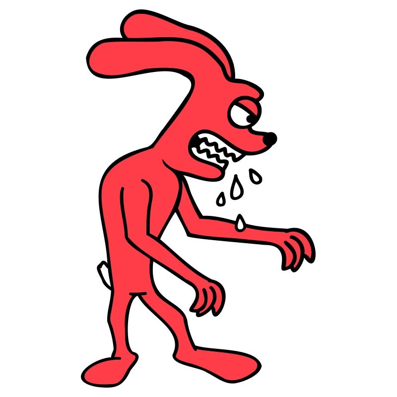 Bunny Monster Evil Ravenous Halloween Drool Spit