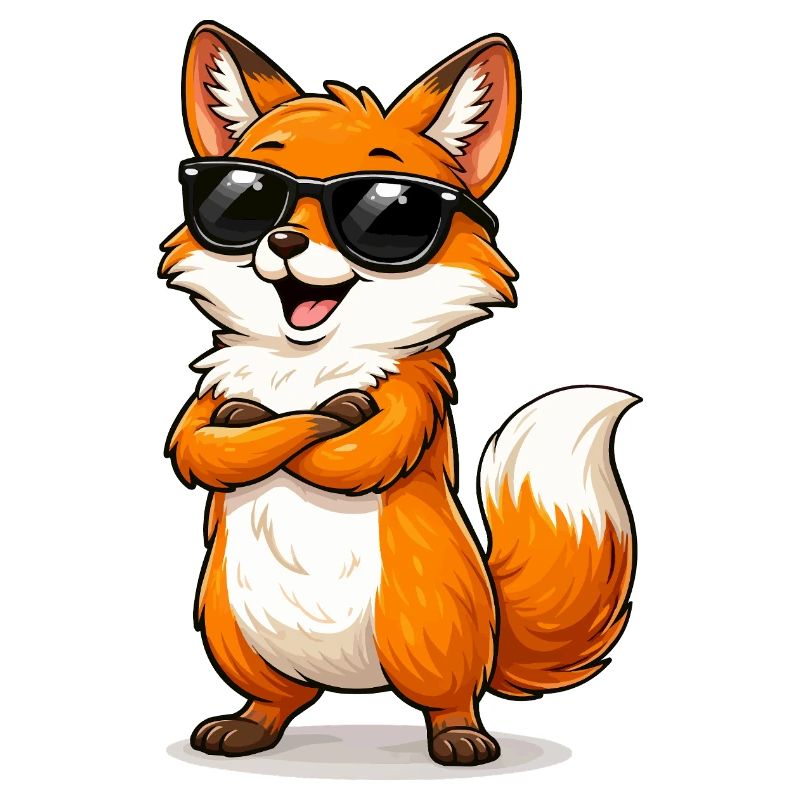 Cooler Fuchs mit Sonnenbrille