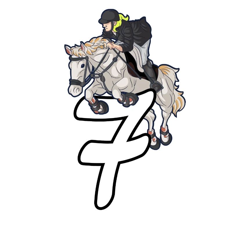 Pferd Reiterin Geburtstagsshirt 7. Geburtstag