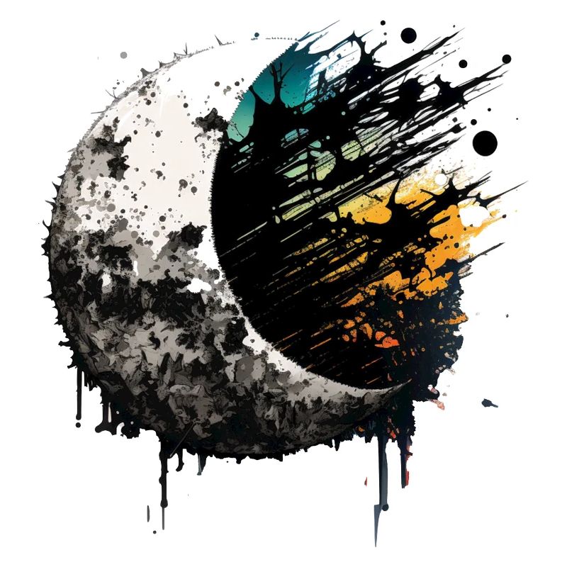 Half Moon Color Drop Colorful