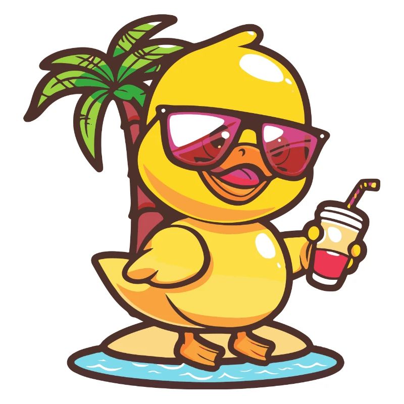 Vacances d’été à la plage de canard