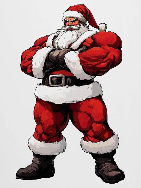 Bodybuilder Weihnachten