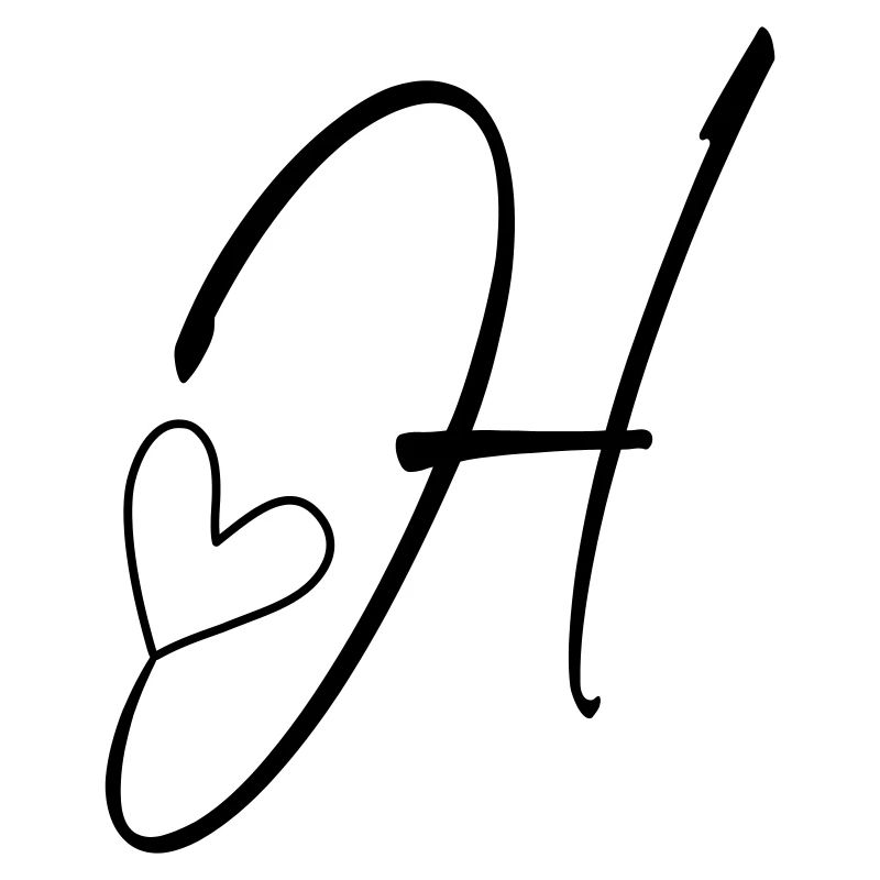 Letter H Letter H Calligraphy