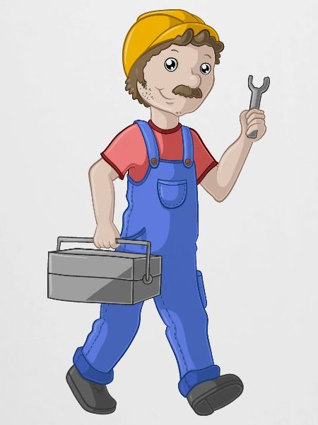 Comic Handwerker