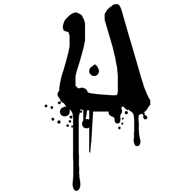 U Graffiti Tropfen Farbklex Spray
