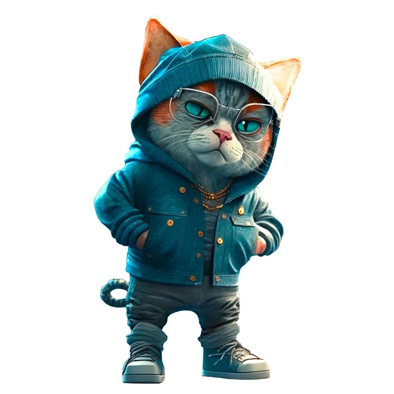 Hipster Katze Chat élégant