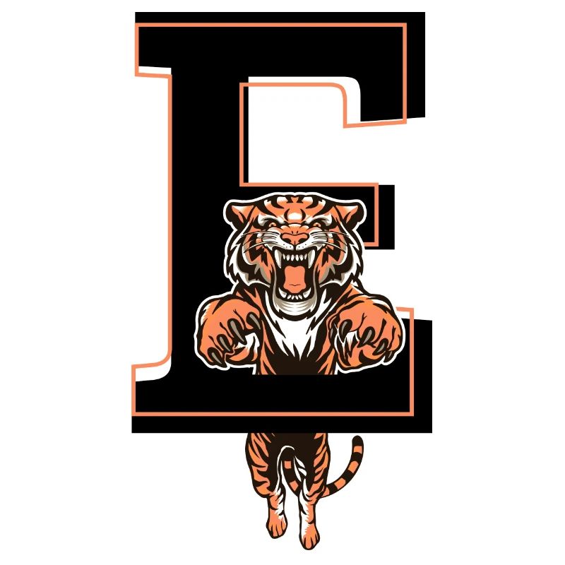 Letter E tiger - gift idea