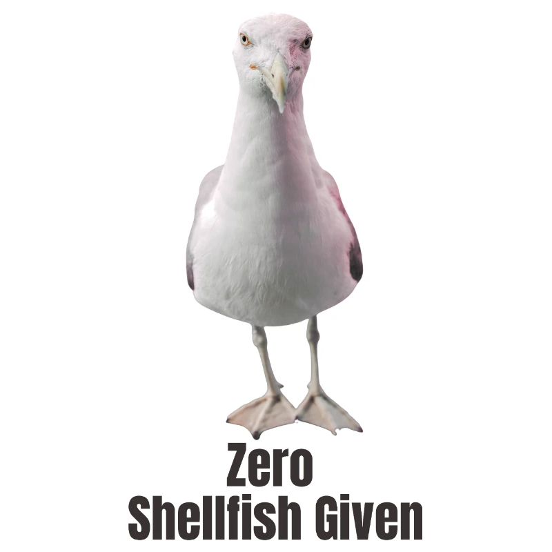 Abstrakte Möwe mit farbigen Akzenten