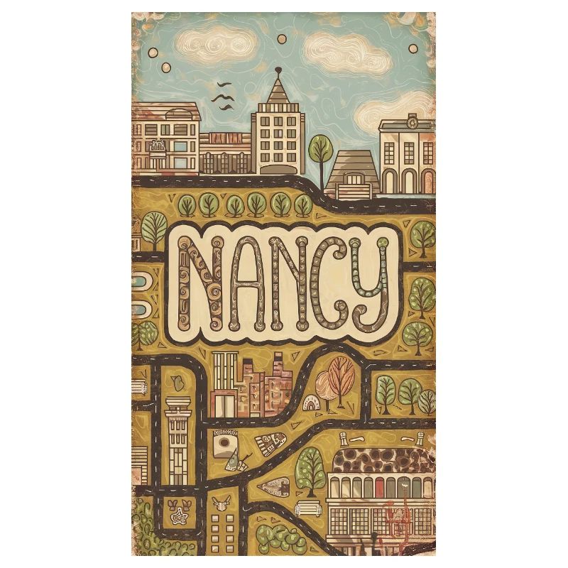 Nancy Cityscape Retro Map Typography