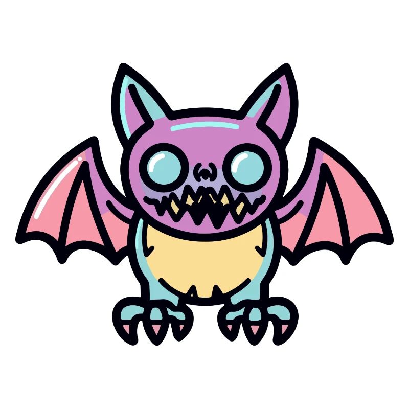 Fledermaus Halloween Comic Lustig