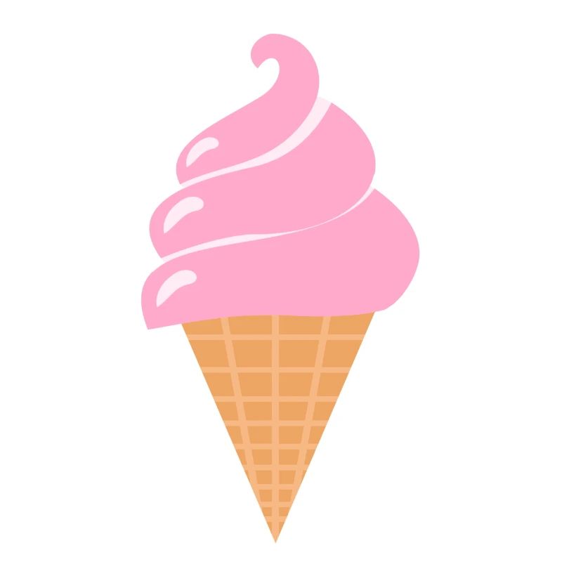 Glaces douces - Crème glacée rose d’été
