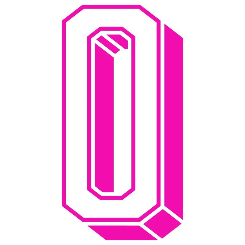 Zahl Null - Nummer 0 pink Mädchen Trikotnummer