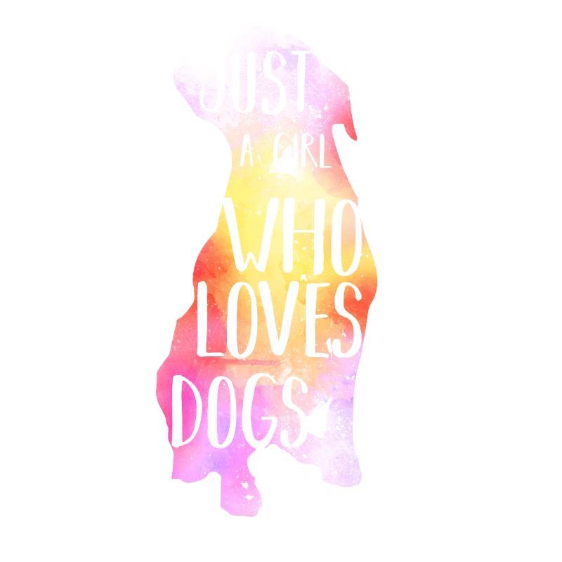 Ich bin ein Mädchen das Hunde liebt