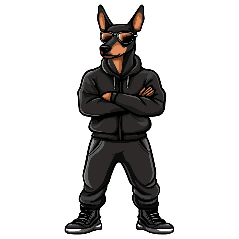 Bande dessinée de chien doberman
