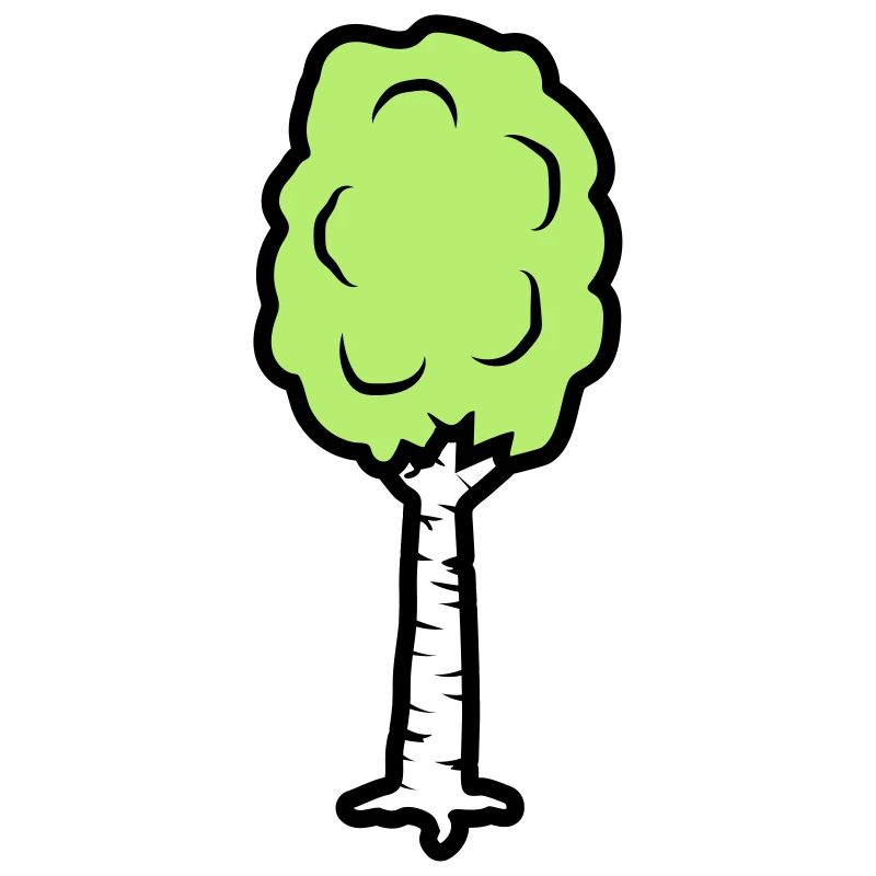 Comic Birch Trees