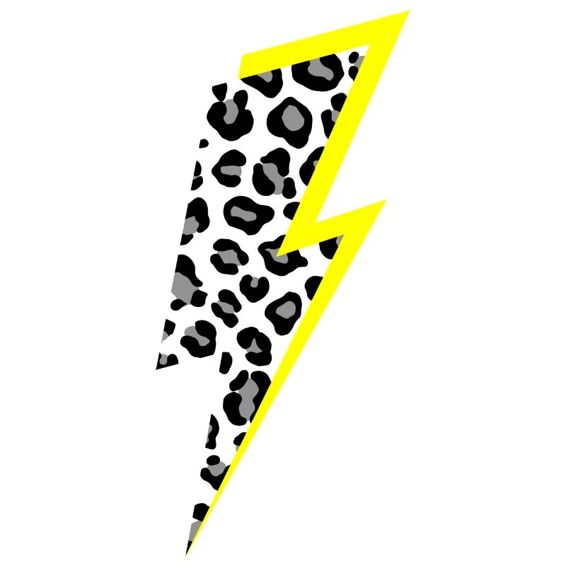 Lightning Leopard Pattern with Neon Yellow Shadow