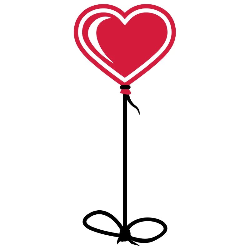 heart fly balloon string rope hang sky