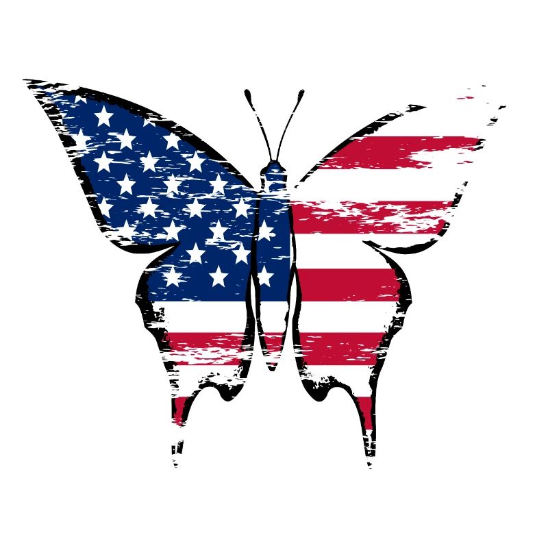 Drapeau des États-Unis papillon utilisé