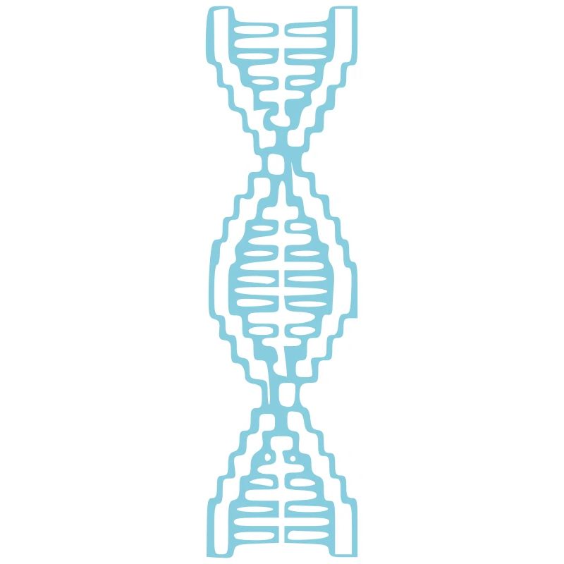 DNA Helix Pixel Art Blau