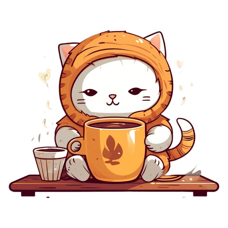 Chat de café