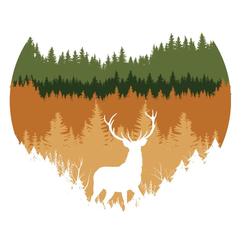 deep forest and deer