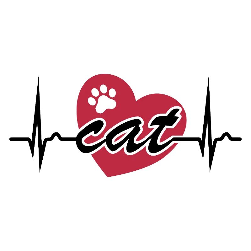 Courbe ECG - Courbe cardiaque - Pouls - Chat - Patte