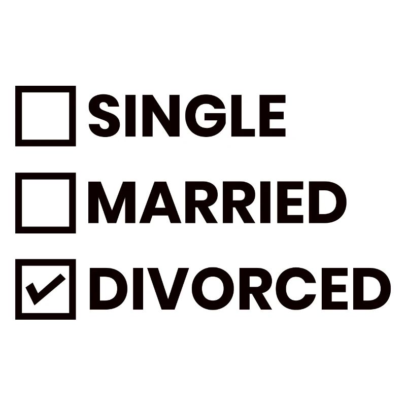 Divorced Marriage Ende Ehe Scheidung New Single