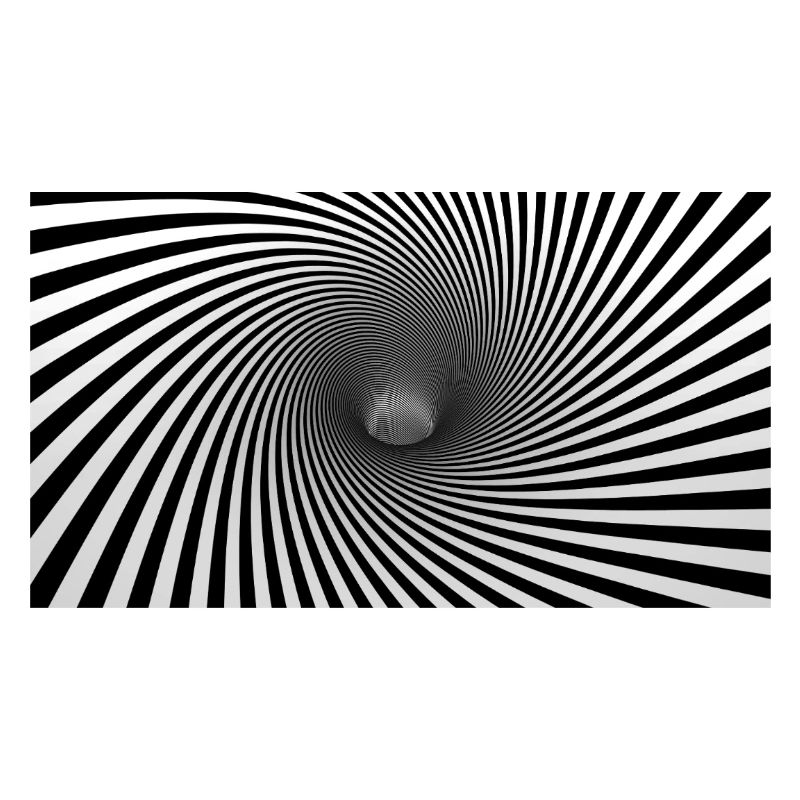Hypnotic Black White Spiral