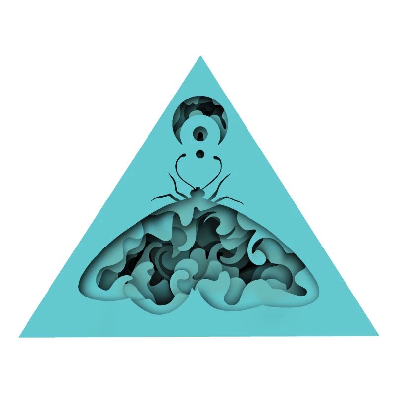 Infinity Moth - Boho Motten 3D Papercut Design