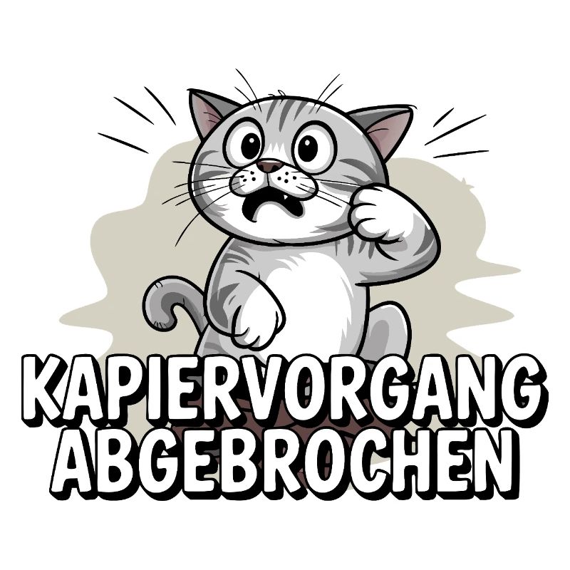 Kapiervorgang abgebrochen – Katze verwirrt