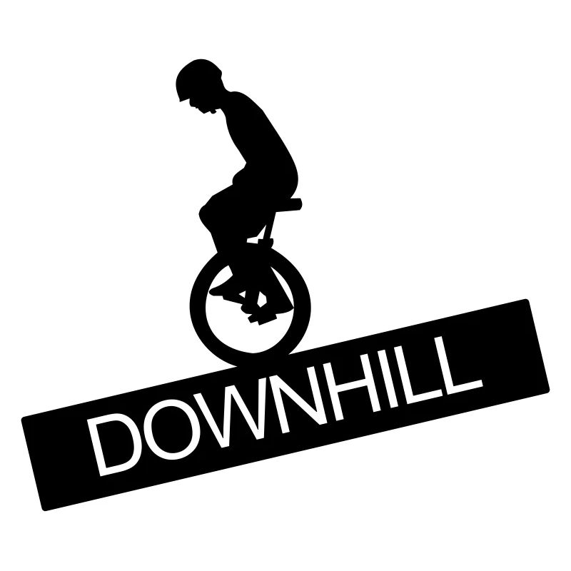 Monocycle, Downhill, A, roue,cavalier de monocycle