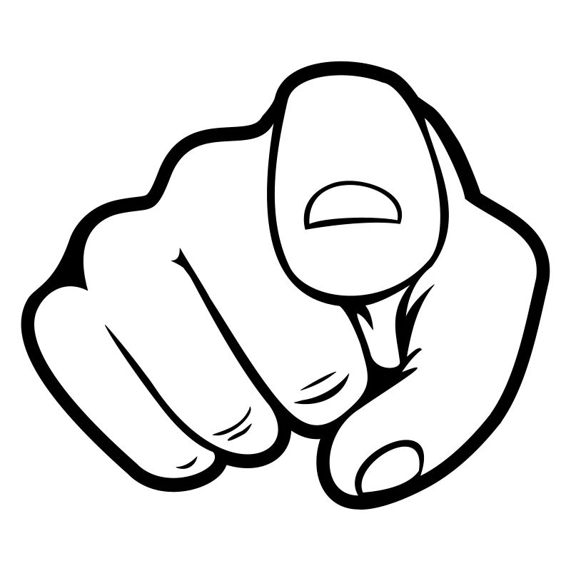 Main pointée du doigt