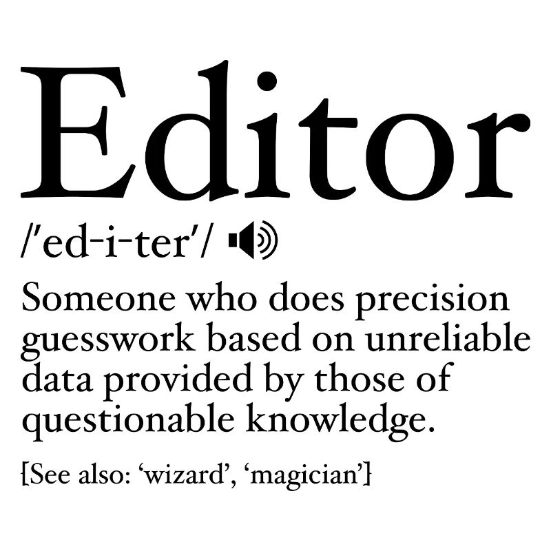 Lustige Editor-Definition Editor-Definition - Editor