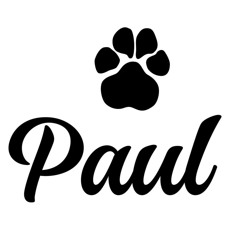 Hundename PAUL mit Pfote