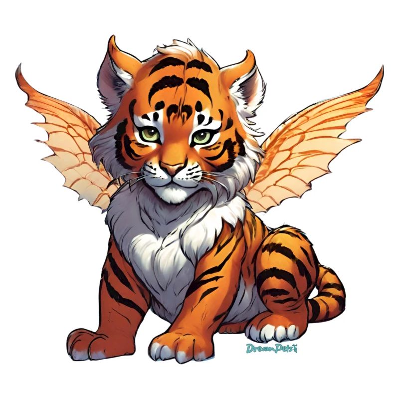 Winged Striped Tiger: Fantasy Meets Wilderness