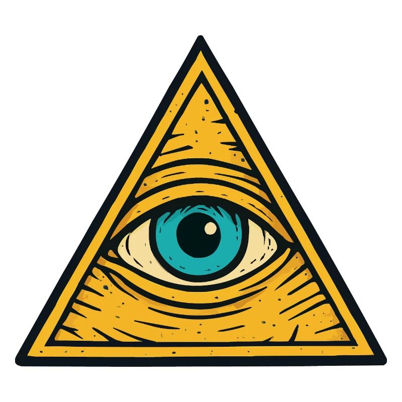 Eye in triangle illustration