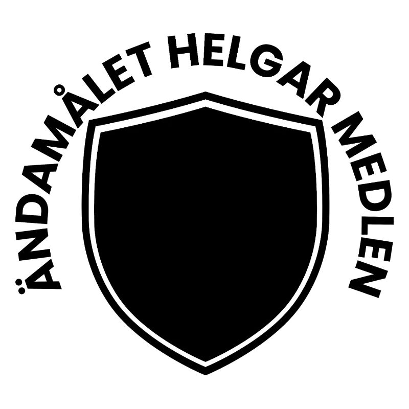 Shield emblem in black - minimalist
