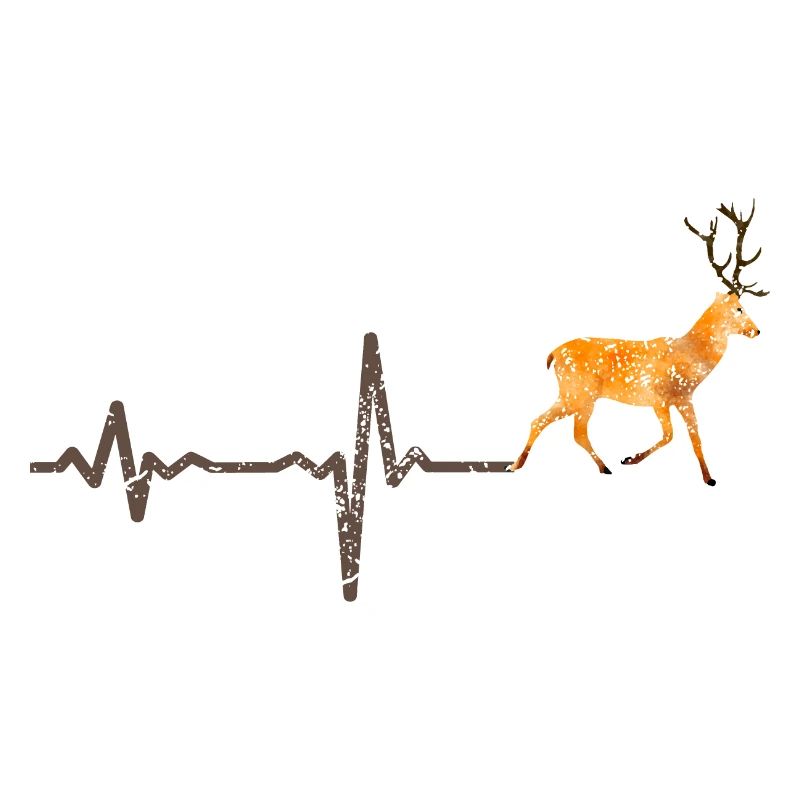 Heartbeat deer colored - gift