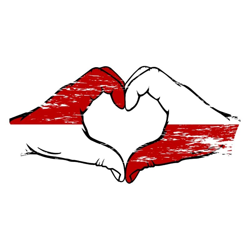 Drapeau de Monaco Pologne Forme de main Forme de coeur Utilisé